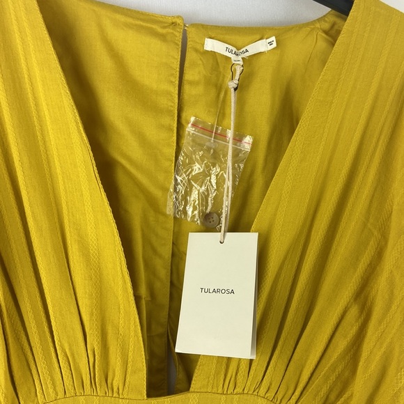 TULAROSA Khyla Midi Dress in Mustard Yellow Size XS - Picture 6 of 8